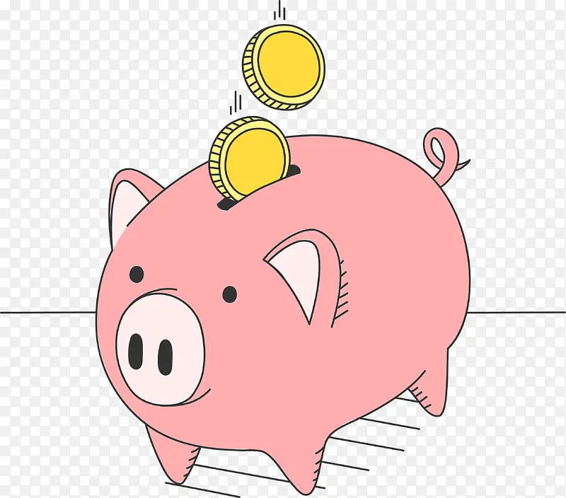 粉色小猪存钱罐