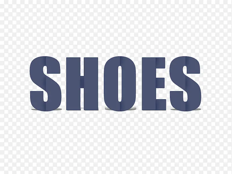 shoes蓝色立体艺术字