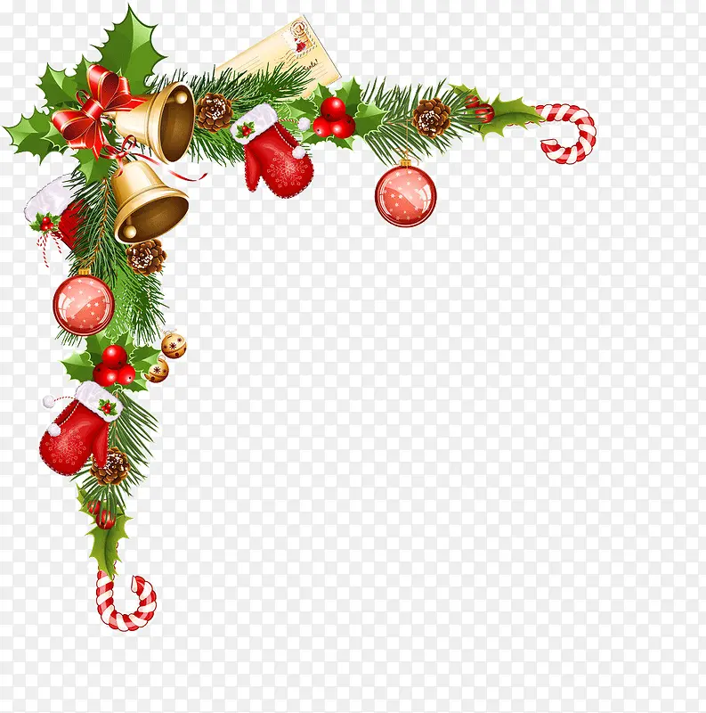 圣诞节庆典圣诞树铃铛装饰元素