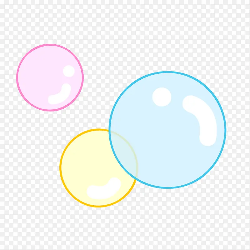 彩色质感圆形泡泡