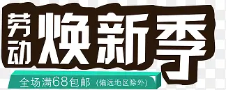 创意合成文字劳动焕新季