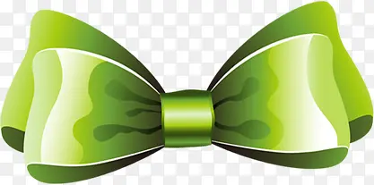 绿色卡通水彩蝴蝶结设计