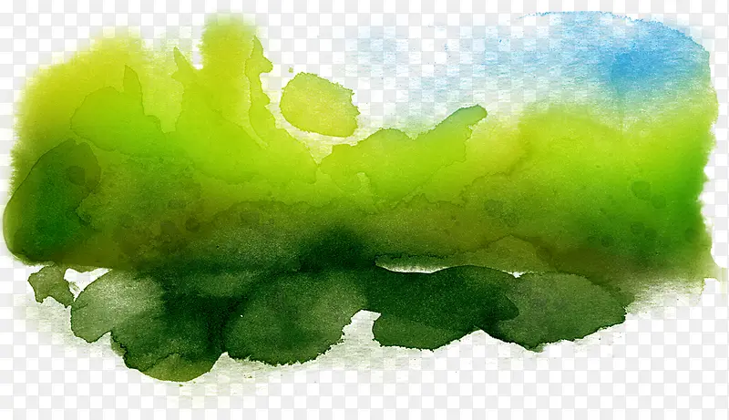 绿色水彩创意抽象场景