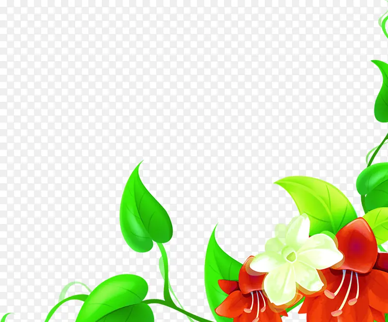 插画卡通海报植物树叶
