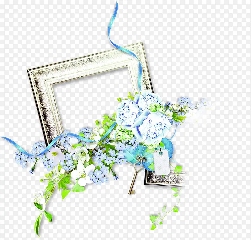 可爱手绘花朵相框设计