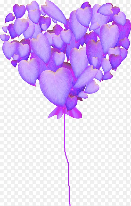 紫色花瓣爱心