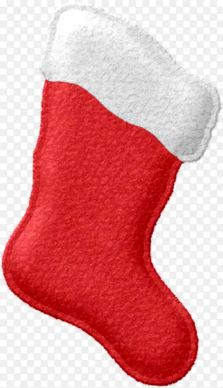红色白边圣诞袜礼物
