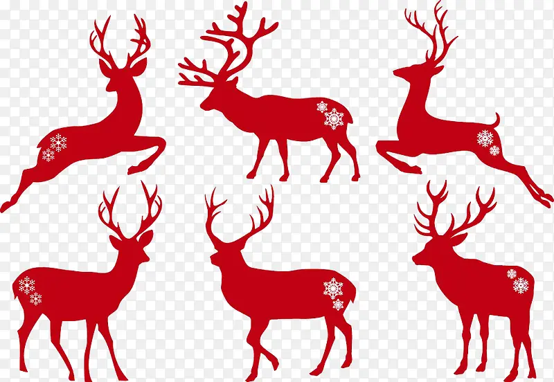 红色圣诞麋鹿