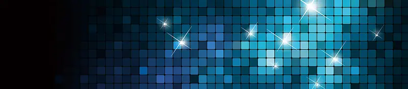 璀璨蓝色光束星光背景banner