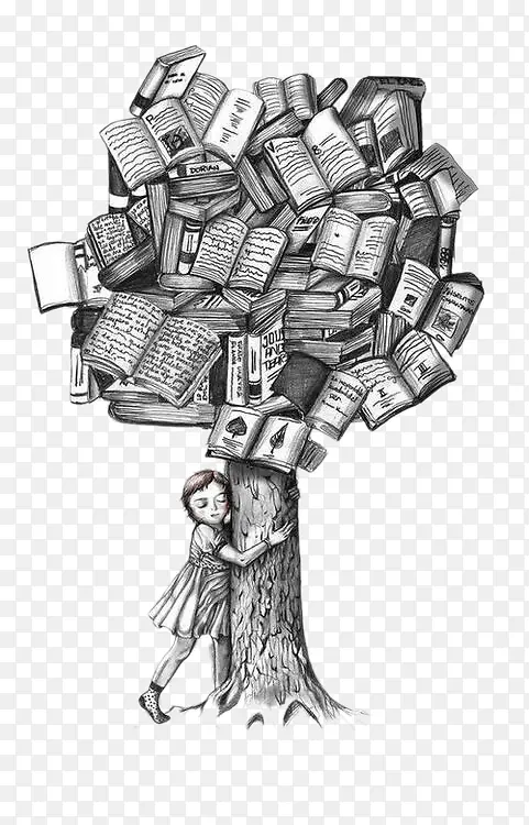 女孩与书之树