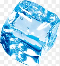 蓝色立体纯净冰块