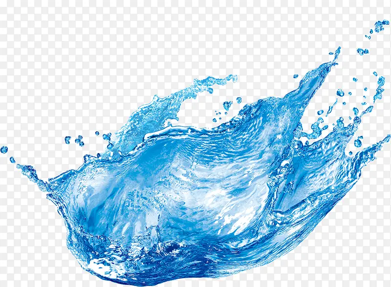 纯净蓝色水流设计