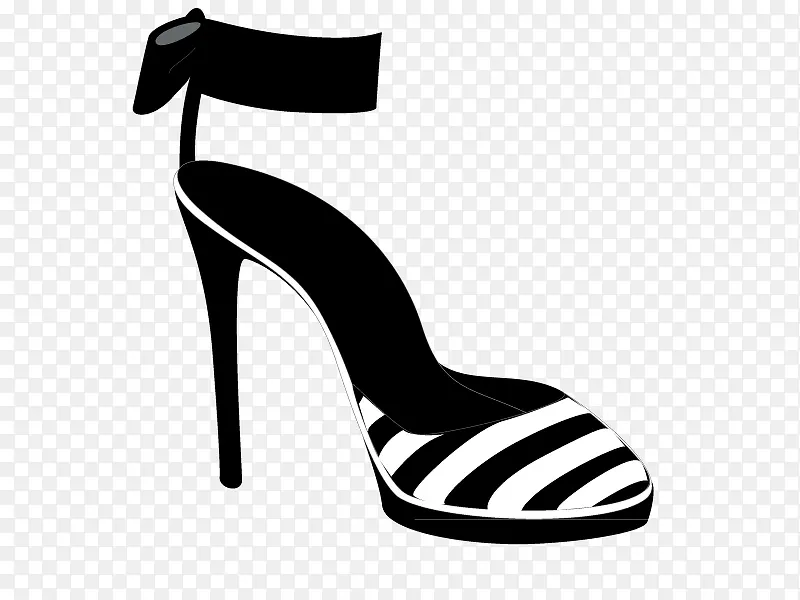 女靴高跟鞋卡通矢量素材