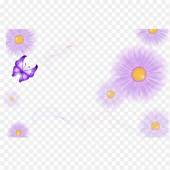 紫花边框底纹