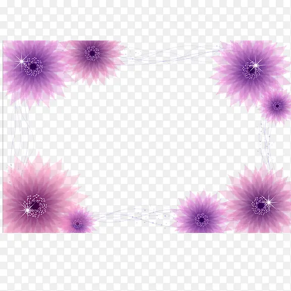 紫花底纹边框
