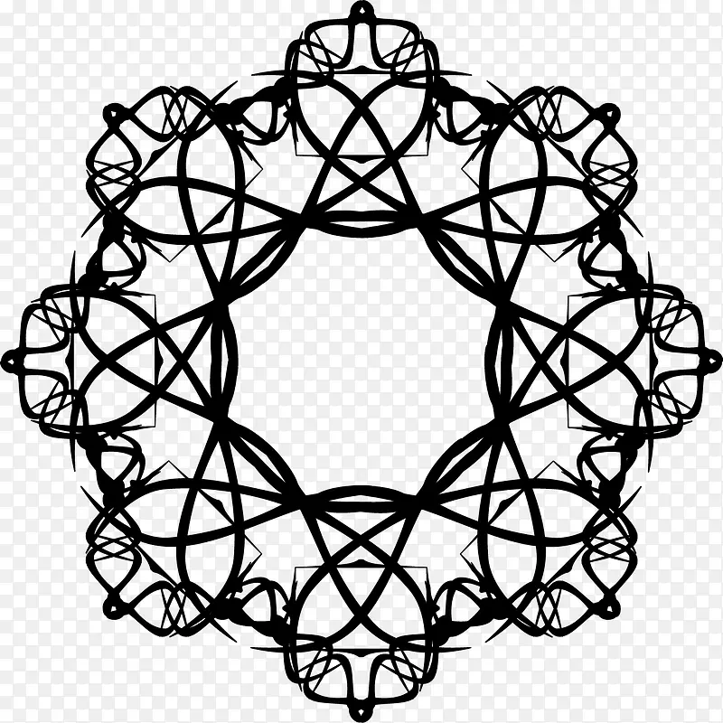 矢量手绘花纹