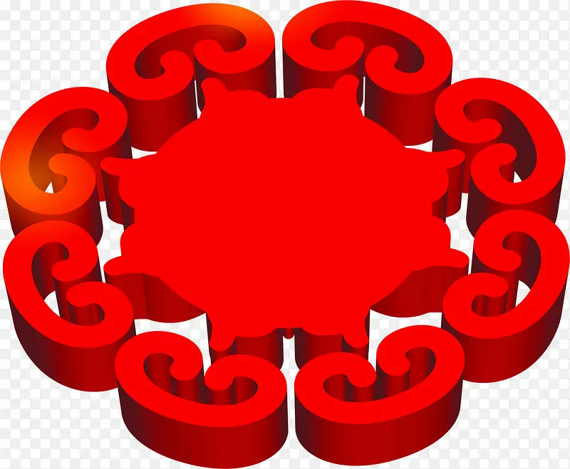 红色古典中国风花纹PNG图片素材下载_图片编号ylbjpmgr-免抠素材网