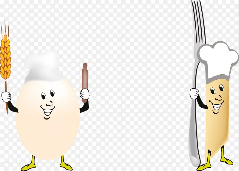 卡通手绘拟人化厨师