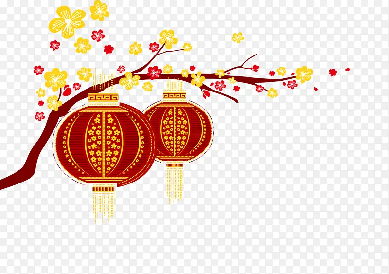 新年快乐春节灯笼