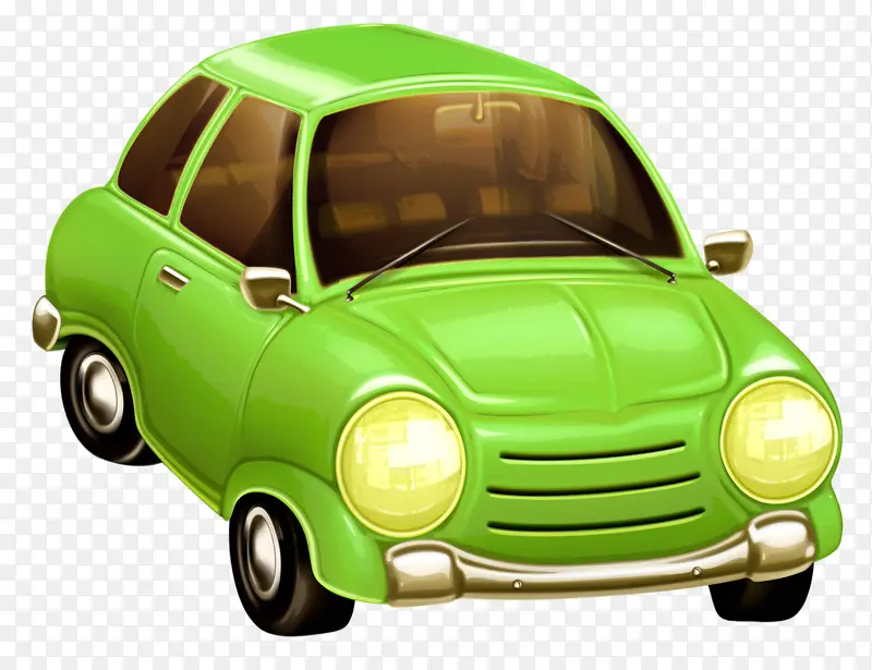 绿色小汽车