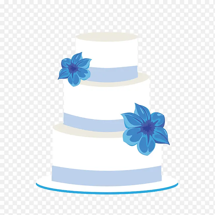 蓝色婚礼蛋糕美味