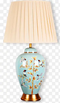 蓝色中国风花纹摆件
