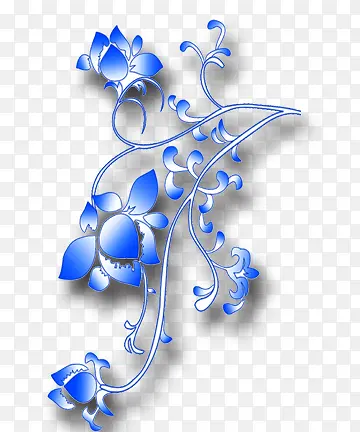 蓝色花蔓
