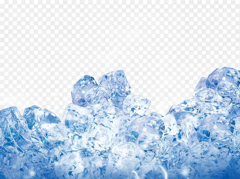 淡蓝色冰块元素