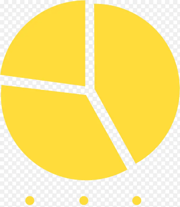 黄色饼形图