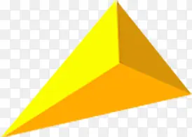 黄色三角创意设计图形