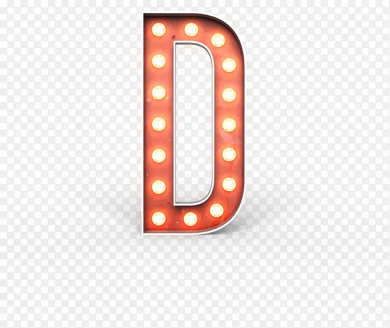 橘黄色字母D
