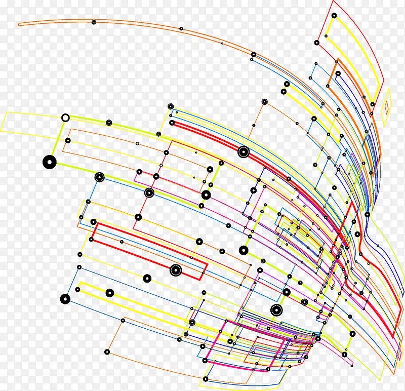 炫彩科技线条背景