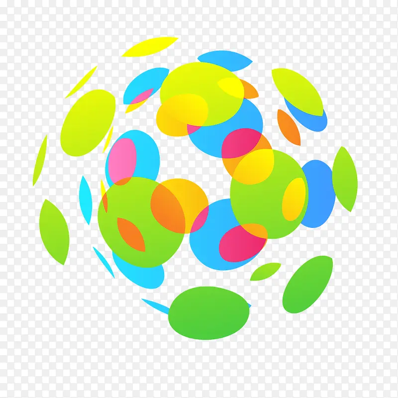 彩色缤纷球形创意图案