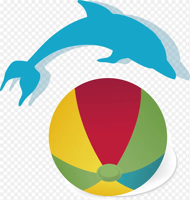 海豚与球素材图