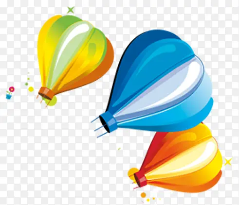 手绘彩色氢气球开业