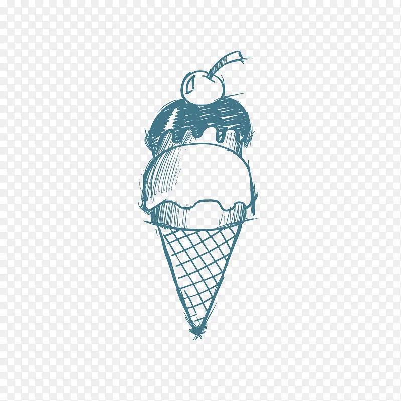 手绘冰淇淋