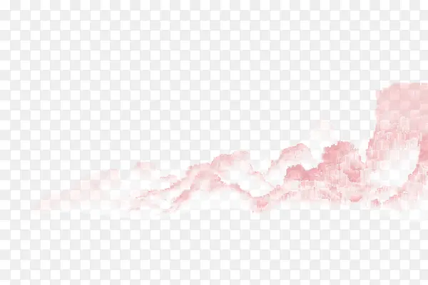 粉色水墨山水画