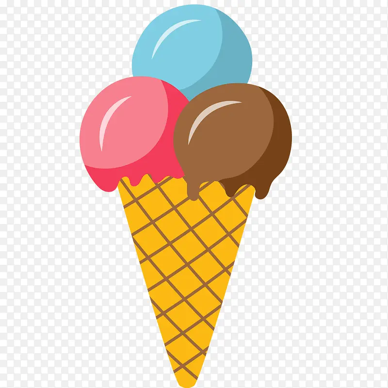 彩色冰淇淋矢量插画