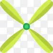 绿色卡通螺旋桨
