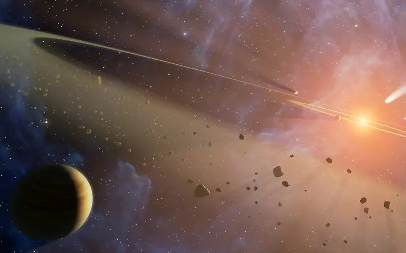 神秘粉色光效星空