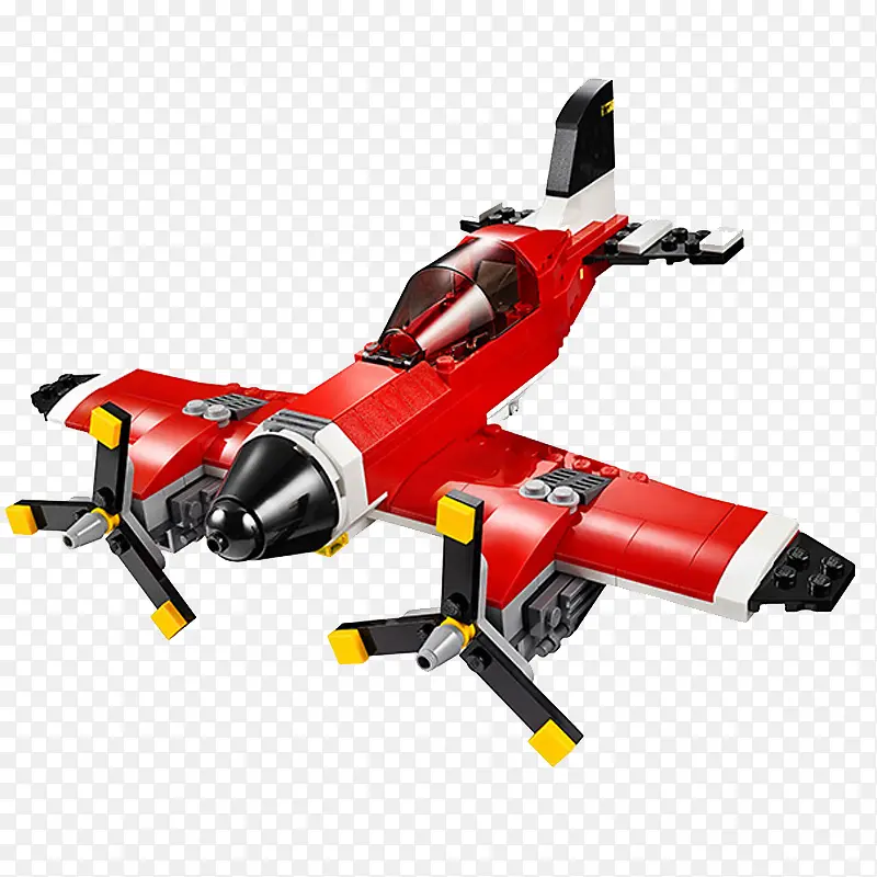乐高红色飞机玩具