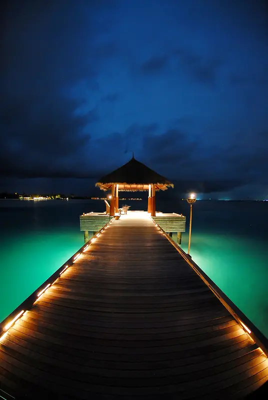 星空物语马尔代夫海滩夜景