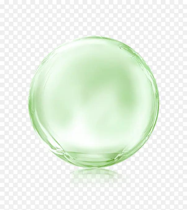 绿色圆形气泡卡通效果