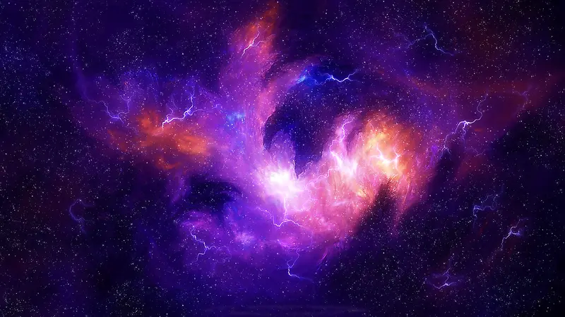 黑紫色的神秘星空