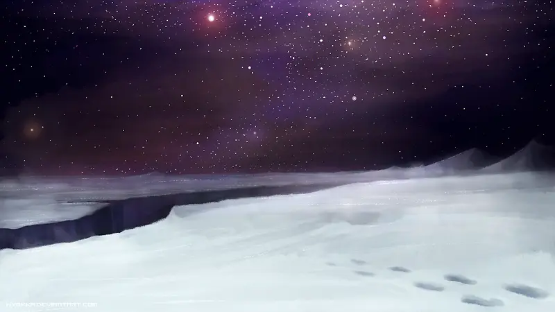 星空星际雪景宽屏