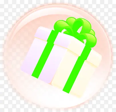 绿色创意礼盒气泡