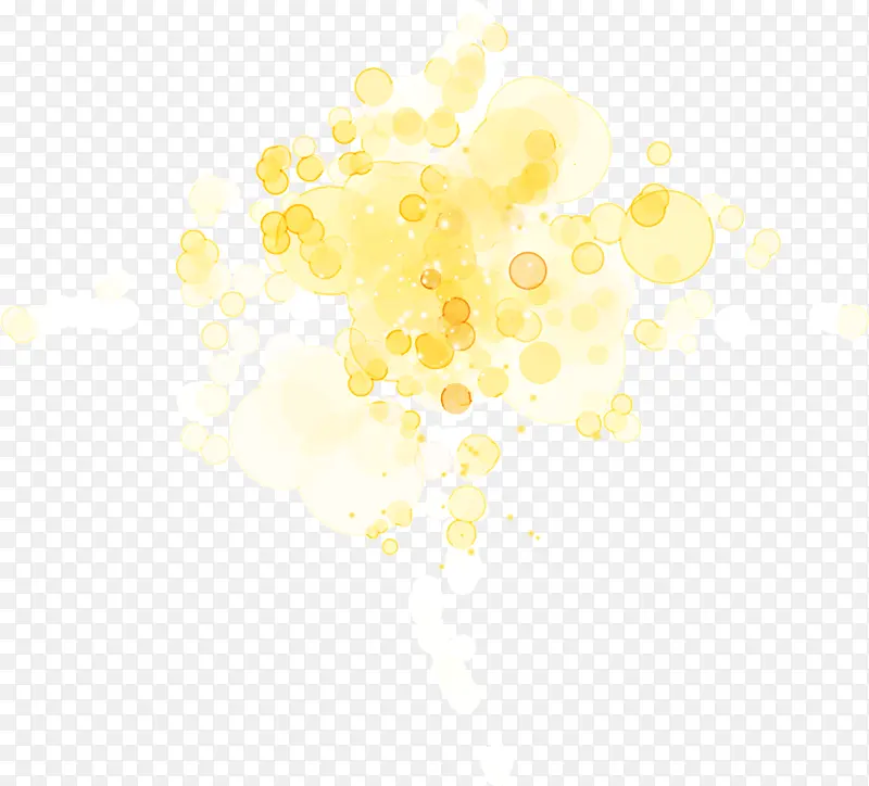 黄色梦幻手绘气泡装饰