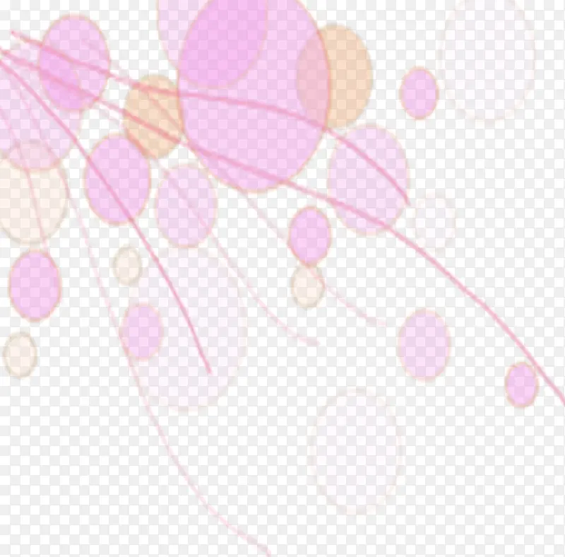 粉色梦幻艺术气泡线条