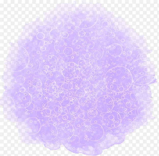 紫色唯美手绘海洋气泡