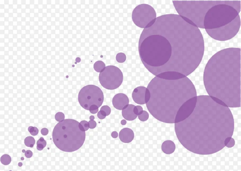 紫色手绘美妙气泡